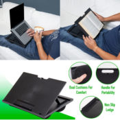 Adjustable, Portable, 8-Position Laptop Desk with Built in Cushions $12.30...