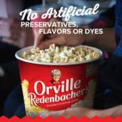 FOUR Orville Redenbacher's Family Size Movie Theater Butter Popcorn Tub...