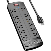 Power Strip with 12 Outlets, 4 USB Ports, and 6-Foot Extension Cord $17.99...