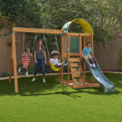 KidKraft Ainsley Wooden Outdoor Swing Set with Slide $269 Shipped Free...