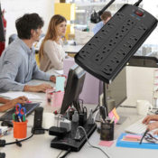 8-Ft Power Strip Surge Protector with 18 AC Outlets $18.66 (Reg. $21.96)...