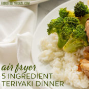 air fryer 5 ingredient teriyaki chicken dinner