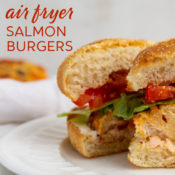 air fryer salmon burgers