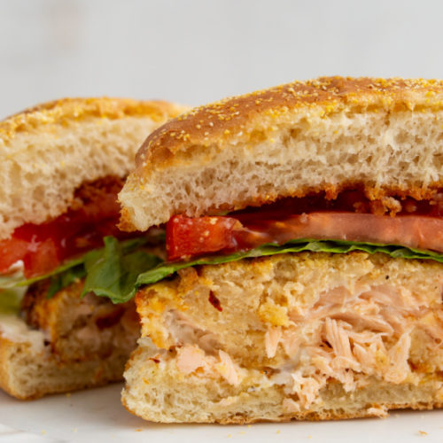 air fryer salmon burgers