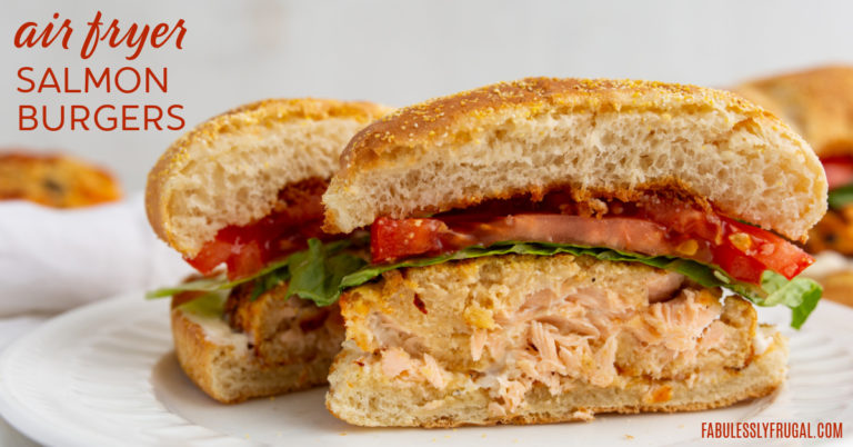 Incredibly Easy Homemade Salmon Burgers in the Air Fryer - Fabulessly
