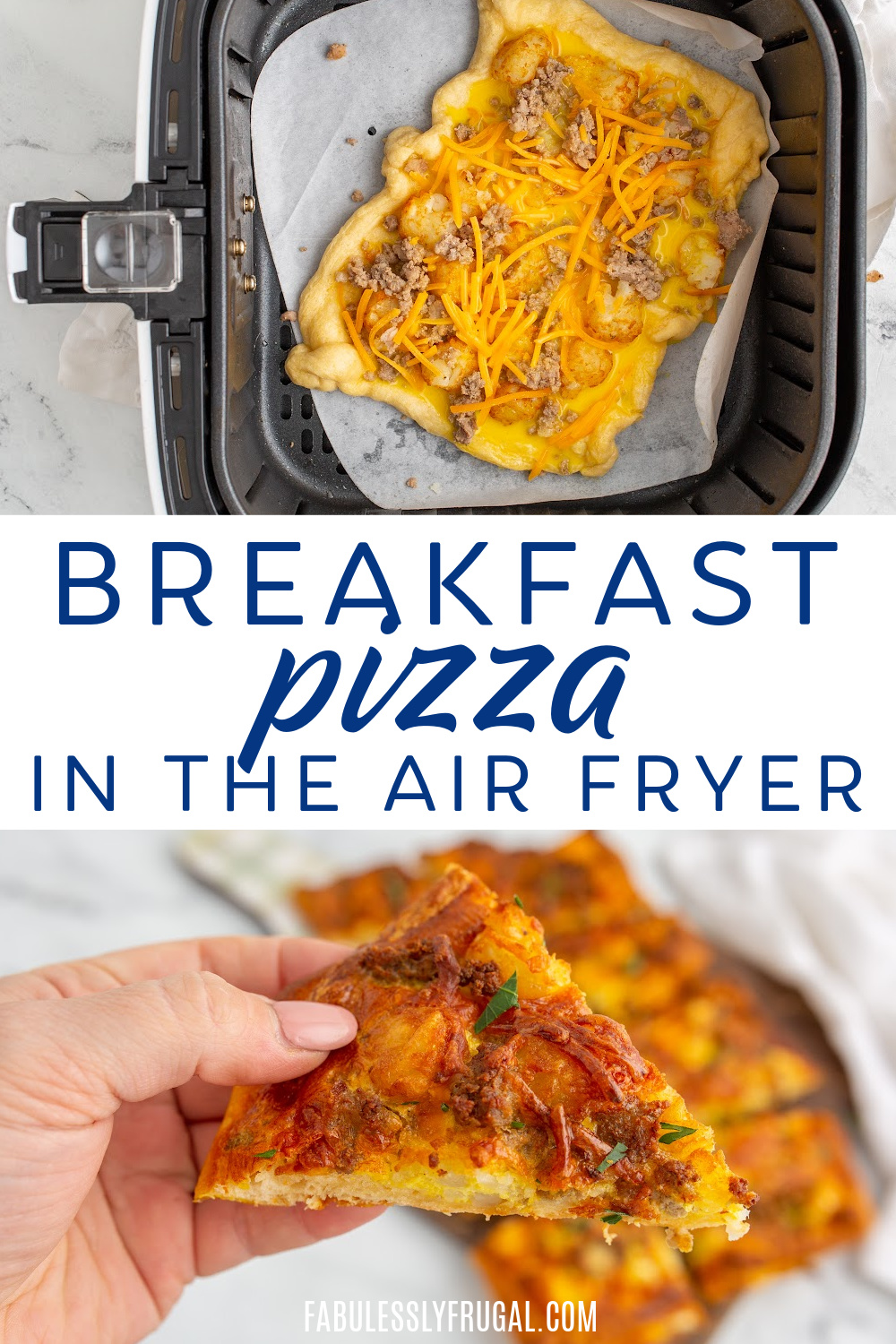 breakfast pizza in the air fryer