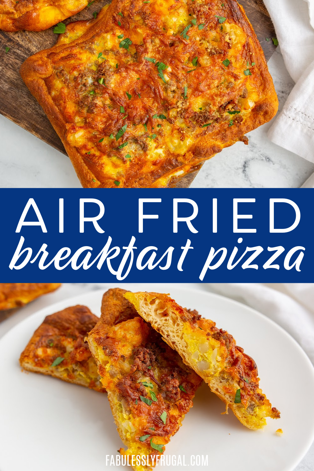 air fried breakfast pizza