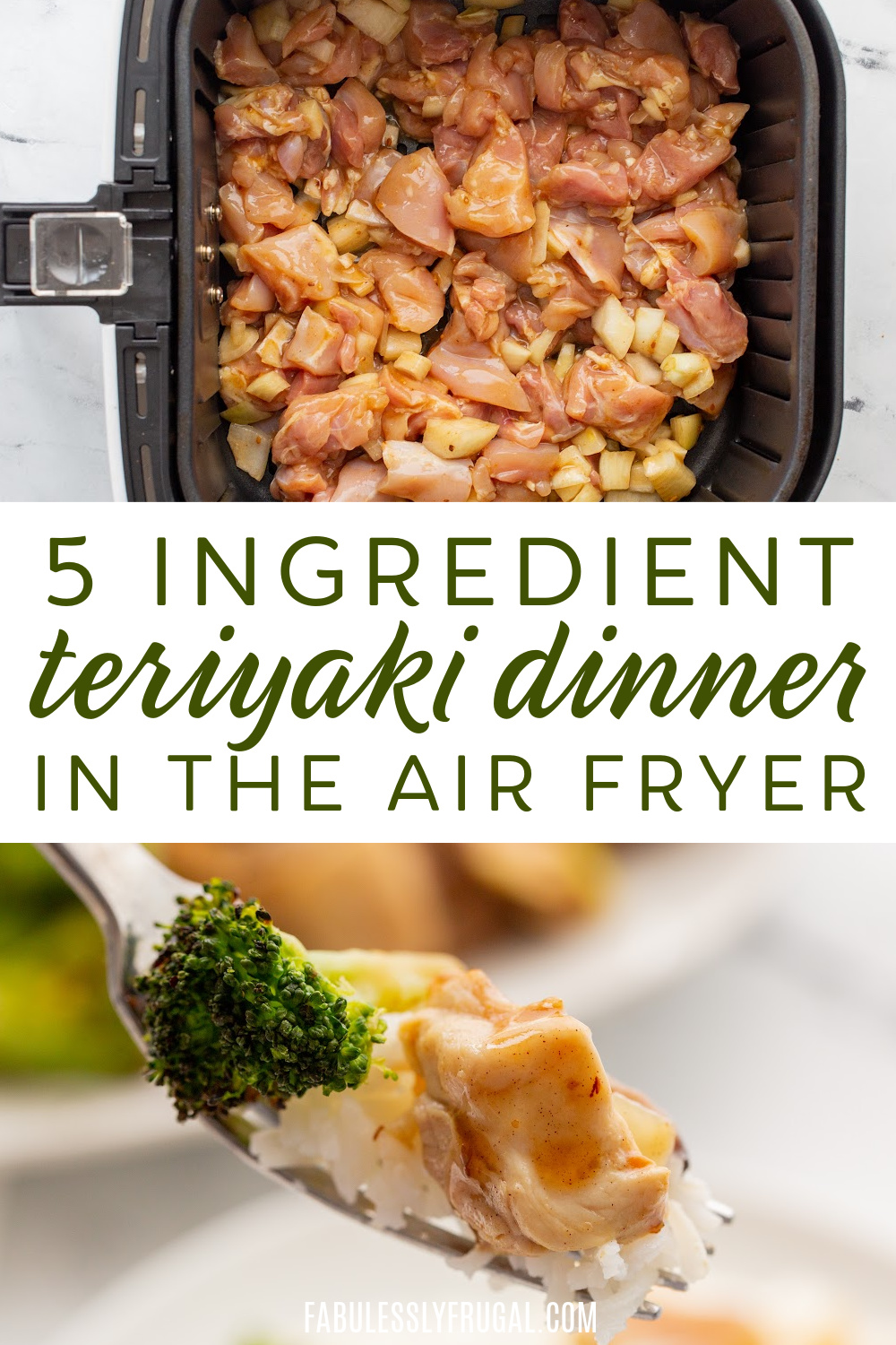 5 ingredient teriyaki dinner in the air fryer