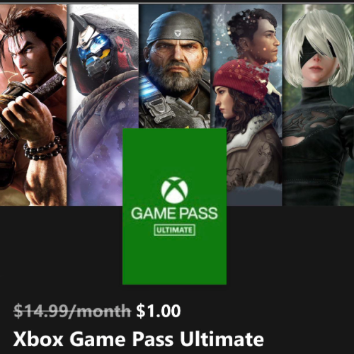 Xbox game pass 2024 first month $1