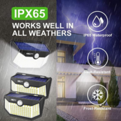 2 Pack Solar Powered Waterproof 120 LED Motion Sensor Security Lights $13.19...