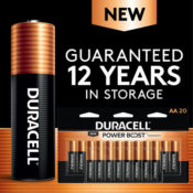 20-Count Duracell Coppertop AA Batteries with Power Boost as low as $11.56...