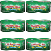 24 Cans Chicken of the Sea Chunk Light Tuna in Water as low as $16.38 Shipped...