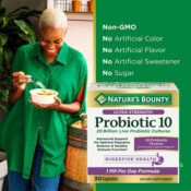30-Count Nature’s Bounty Ultra Strength Probiotic 10 Supplements as low...
