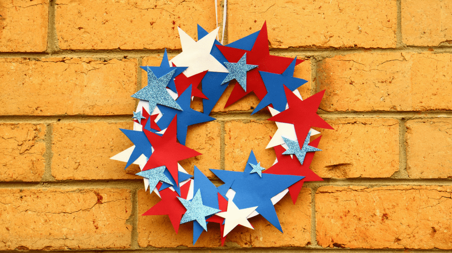 DIY 4th of july wreath with stars