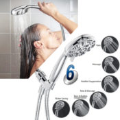 TWO 6-Function Handheld Shower Head Sets $48.58 Shipped Free (Reg. $91.98)...