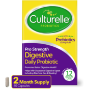 60-Count Culturelle Pro Strength Daily Probiotic Digestive Health Capsules...