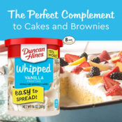8 Cans Duncan Hines Whipped Vanilla Frosting as low as $11.02 Shipped Free...