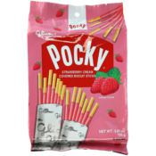 9 Individual Bags Glico Pocky Strawberry Cream Covered Biscuit Sticks as...