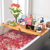 Bamboo Expandable Bathtub Caddy Tray $23.64 After Code (Reg. $42.99) +...