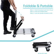 Foldable Push 4-Wheel Length Dolly Cart $79.99 Shipped Free (Reg. $130)...