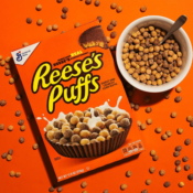 FOUR Reese's Puffs Breakfast Cereal, Chocolate Peanut Butter with Whole...