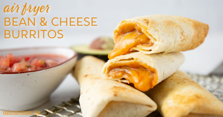 bean and cheese burritos in the air fryer