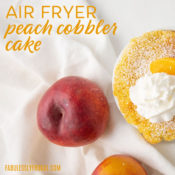 air fryer peach cobbler cake
