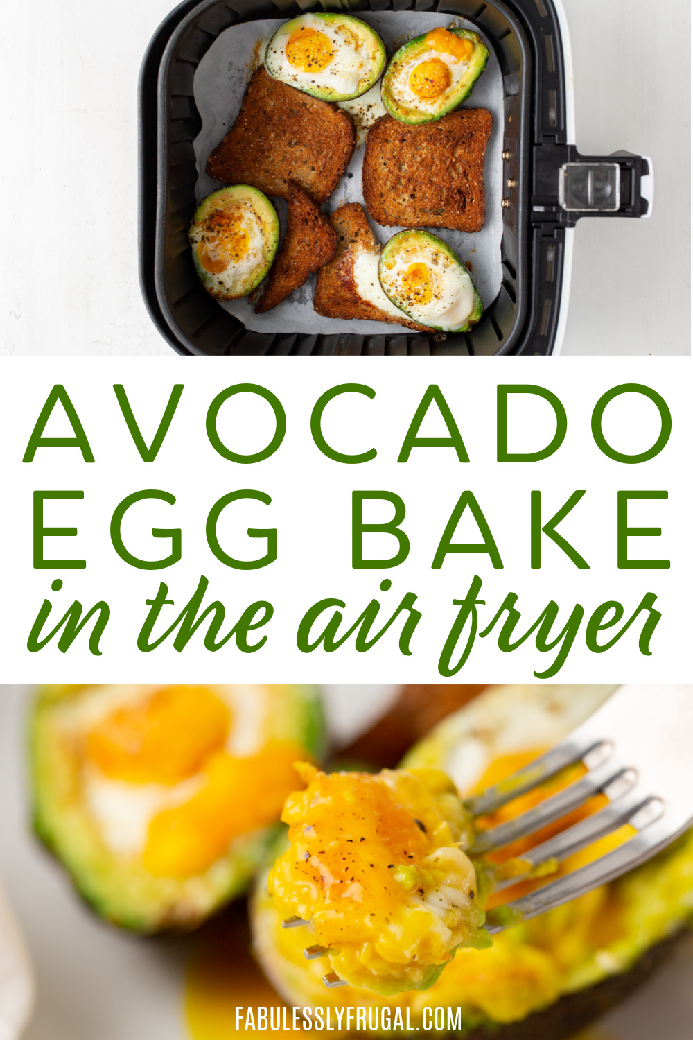 avocado egg bake in the air fryer