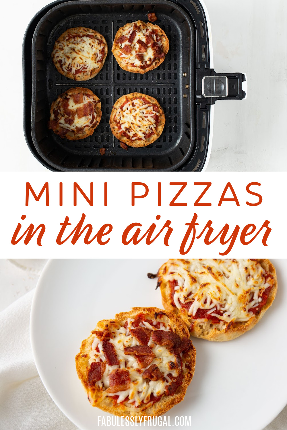 mini pizzas in the air fryer