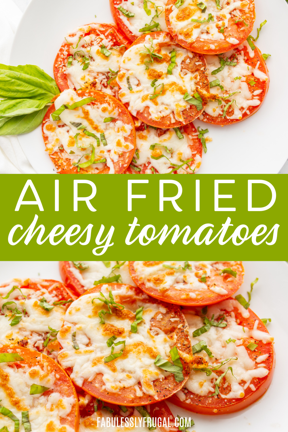 air fried cheesy tomatoes