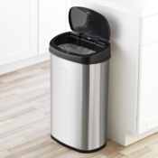 Mainstays Stainless Steel Motion Sensor Kitchen Garbage Can $39.98 Shipped...