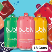 18 Cans Bubly Sparkling Water Fizzy Sampler Variety Pack as low as $9.38...
