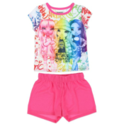 2-Piece Rainbow High Girls Short Sleeve Character Pajama Short Set $4.50...