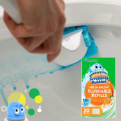 FOUR 20-Count Scrubbing Bubbles Fresh Brush Citrus Flushable Refills as...