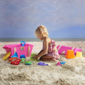 20-Piece Play Day Treasure Chest Sand Toy Set $11.88 (Reg. $20) - Brown...