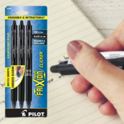 3-Pack PILOT FriXion Clicker Erasable Pens, Black $4.64 Shipped Free (Reg...