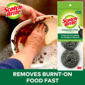 3-Pack Scotch-Brite Stainless Steel Scrubbers as low as $1.51 Shipped Free...