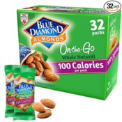 32 Pack Blue Diamond Almonds Whole Natural Raw Snack Nuts, 100 Calorie...