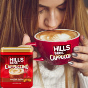 4 Count Hills Bros. Instant Cappuccino Mix, English Toffee Makes 68 Cups,...