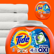 61-Count Tide PODS 4 in 1 Ultra Oxi Laundry Detergent Soap PODS as low...