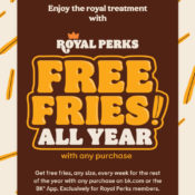 Burger King Is Offering Up Free Fries All Year