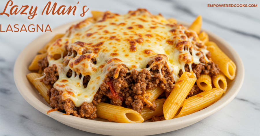 Lazy Man's Lasagna on a dinner plate