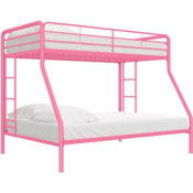 Twin-Over-Full Bunk Bed with Metal Frame and Ladder $135 Shipped Free (Reg....