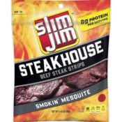 FOUR Slim Jim Steakhouse Strips, Smokin’ Mesquite as low as $6.41 EACH...