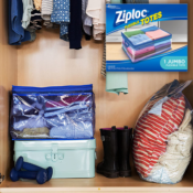 FOUR Ziploc Jumbo Flexible Totes Transparent Storage Bags as low as $5.52...
