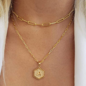 Layered Initial Necklaces for Women $14.24 After Coupon (Reg. $15) - 3...