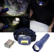 Ozark Trail 300 Lumen Flashlight and 200 Lumen Headlamp Combo $3.93 (Reg....