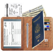 RFID Blocking Passport & Vaccine Card Holder Wallet Case Upgraded Version...