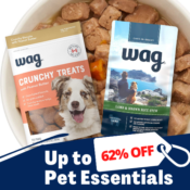 Up to 62% off Pet Essentials from Amazon Brands as low as $6.46 Shipped...