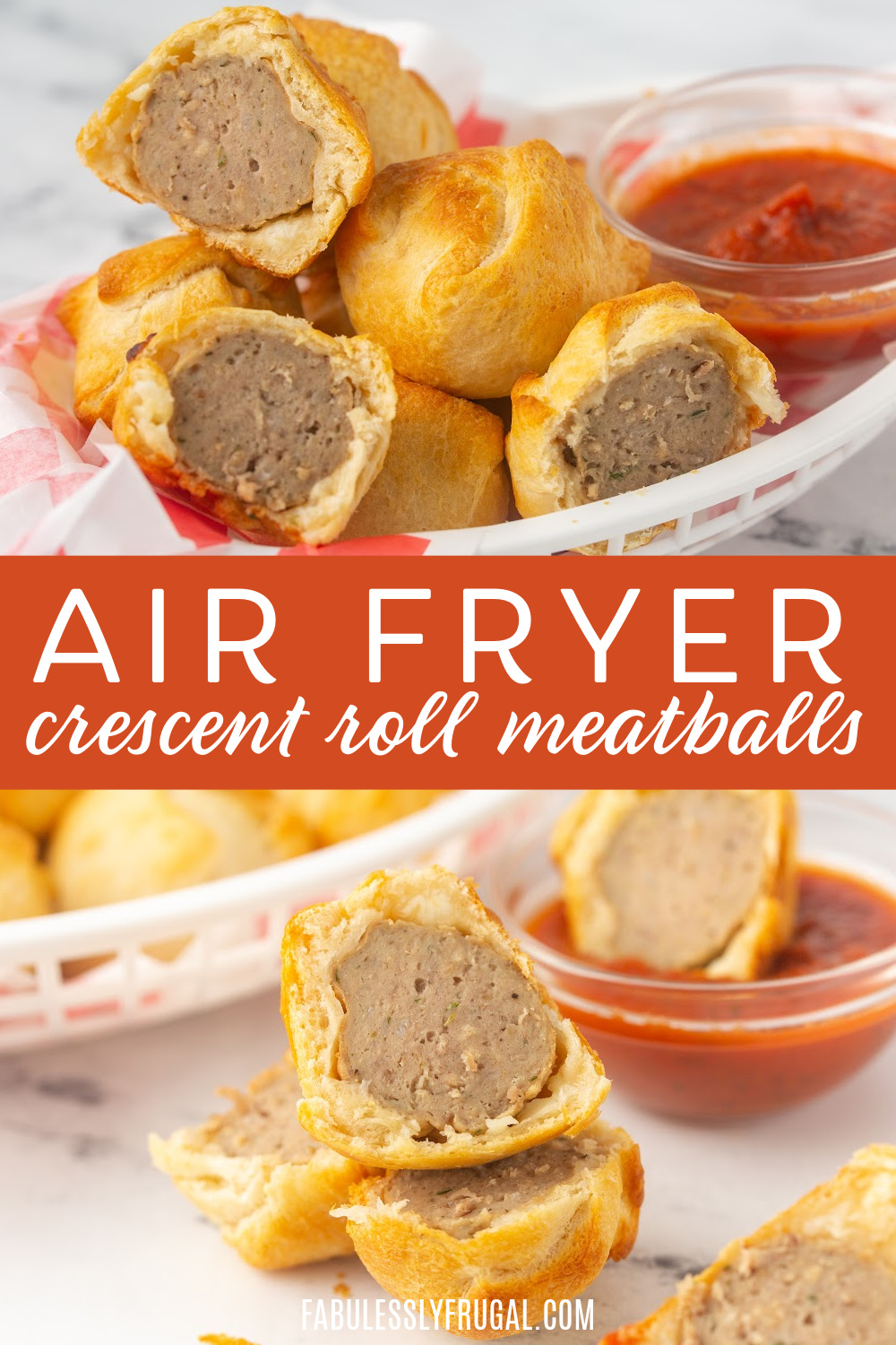 air fryer crescent roll meatballs